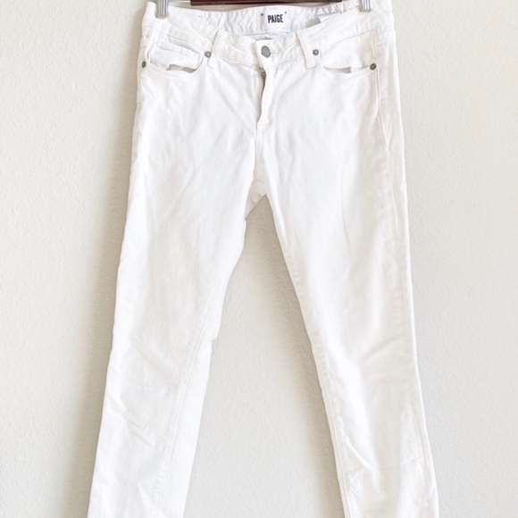 Anthro Paige Skyline Ankle Peg White Skinny Jeans - Picture 2 of 4